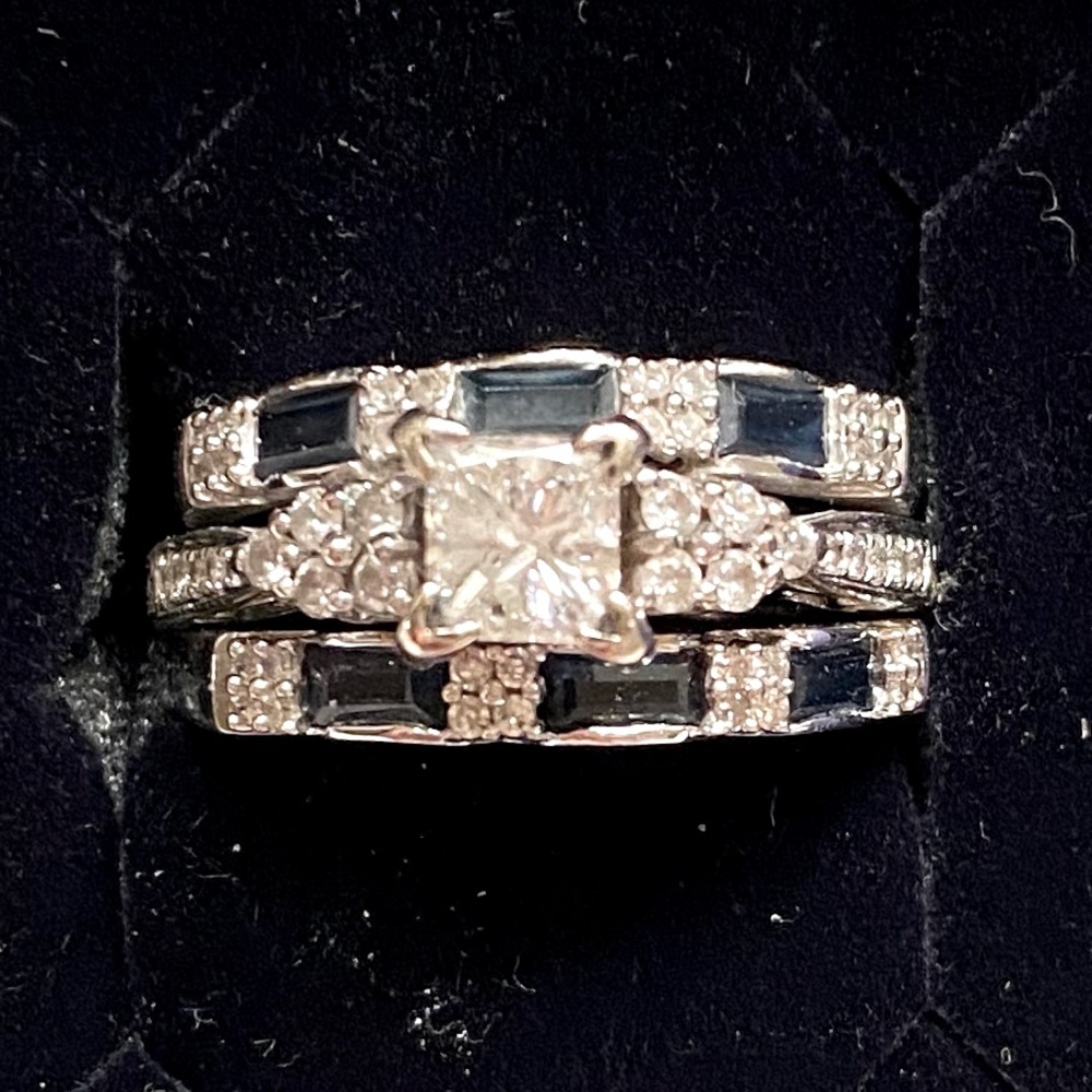 Sapphire and Diamond wedding ring